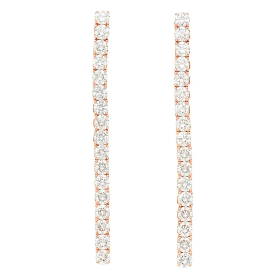 Diamond Drop Tennis Earrings