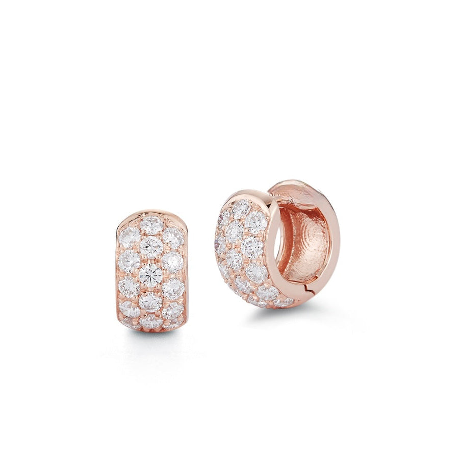 Pave Diamond Huggie Earrings