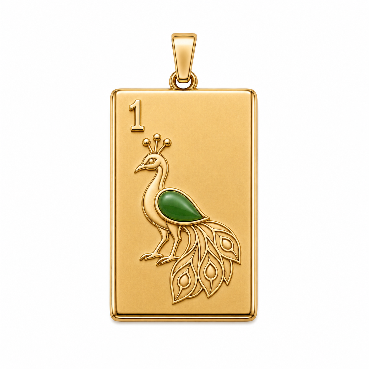 Birdie Bam Mahjong Tile Pendant