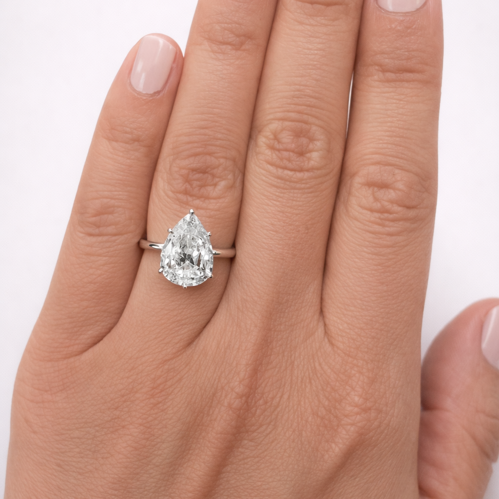 Pear Diamond Solitaire Engagement Ring