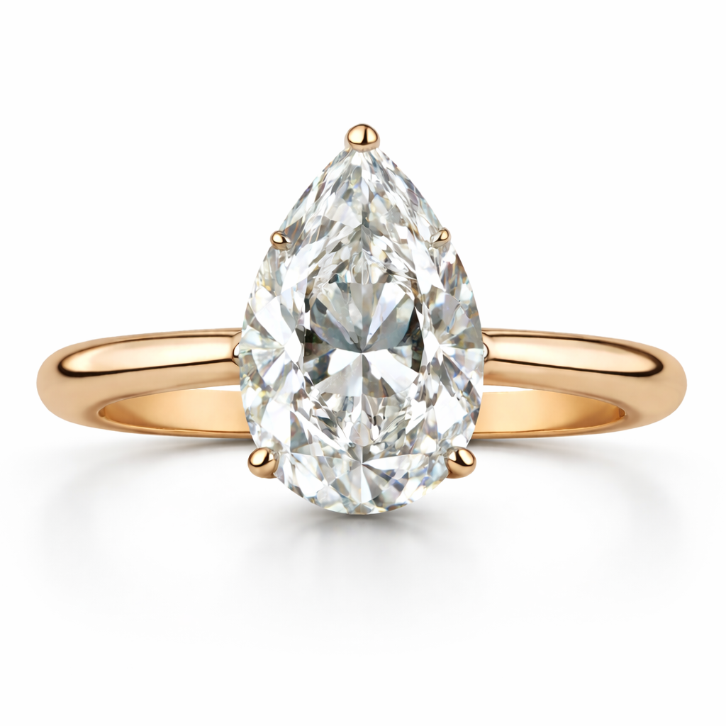 Pear Diamond Solitaire Engagement Ring