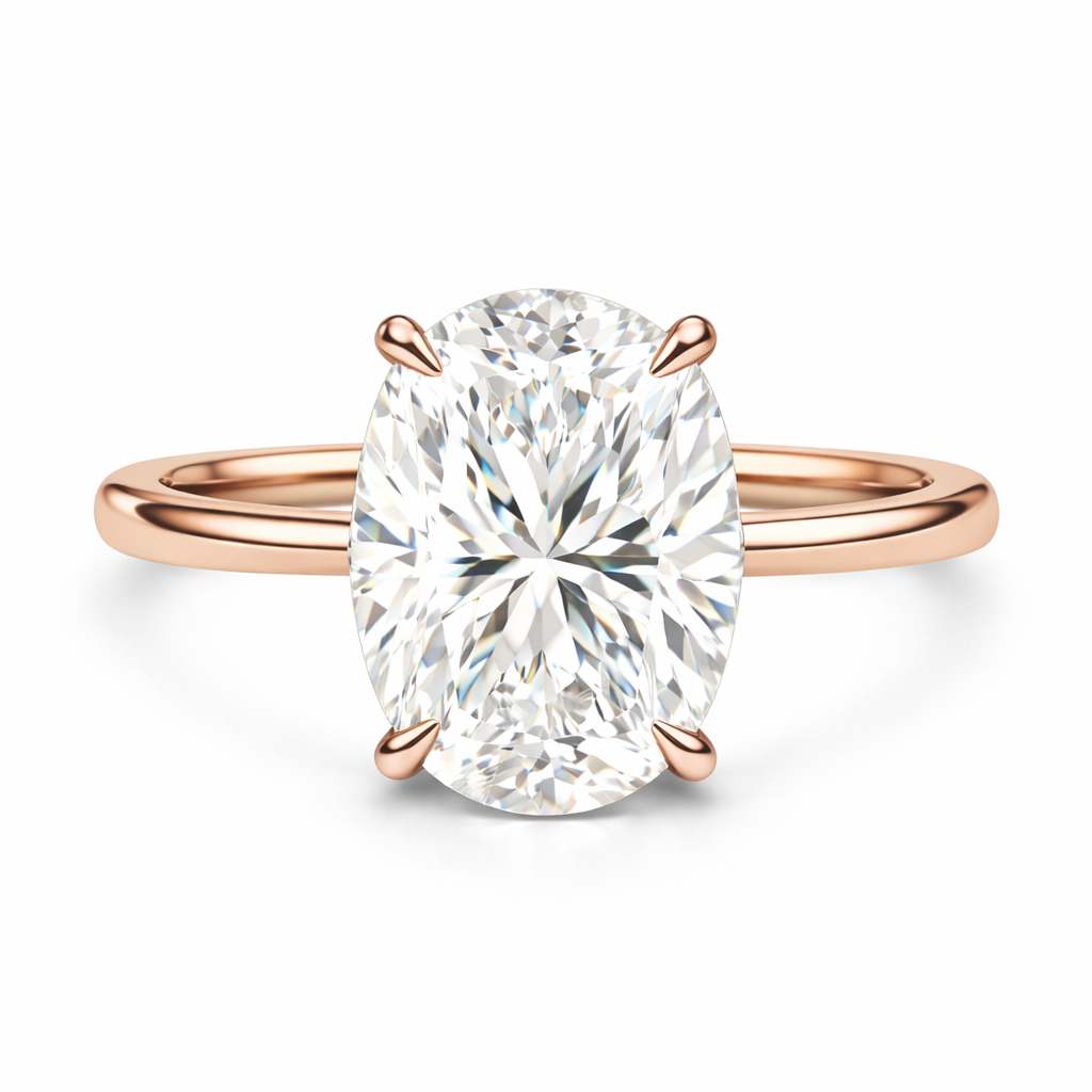 Oval Diamond Solitaire Engagement Ring