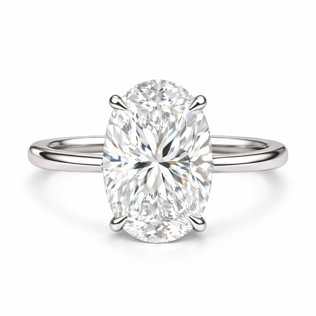Oval Diamond Solitaire Engagement Ring