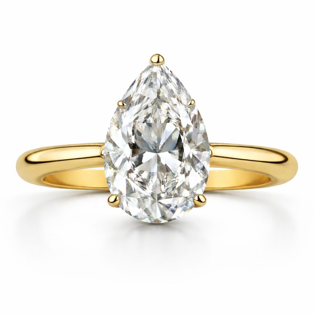 Pear Diamond Solitaire Engagement Ring