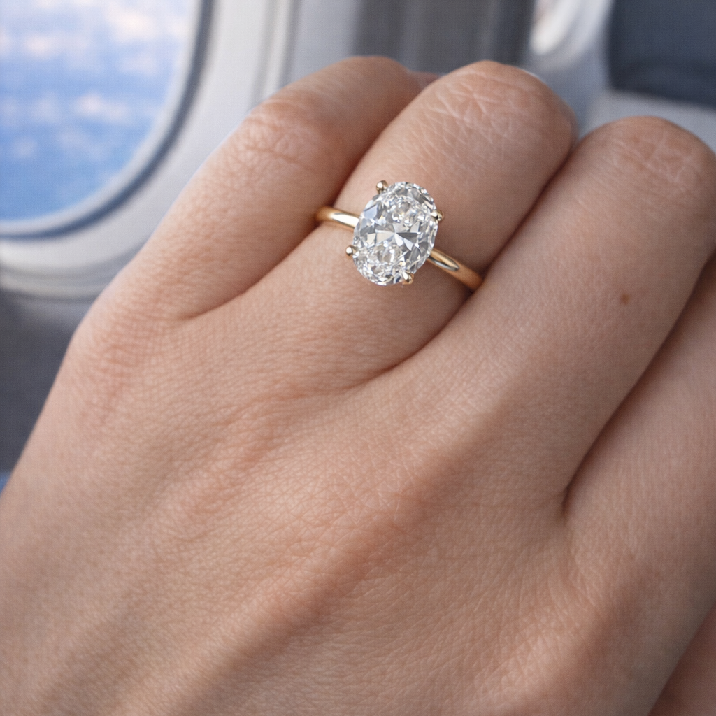 Oval Diamond Solitaire Engagement Ring