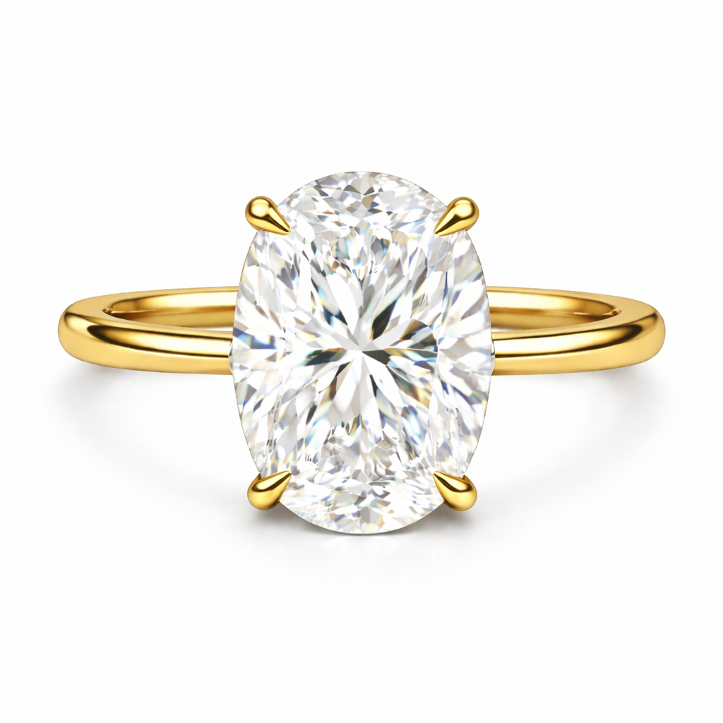 Oval Diamond Solitaire Engagement Ring