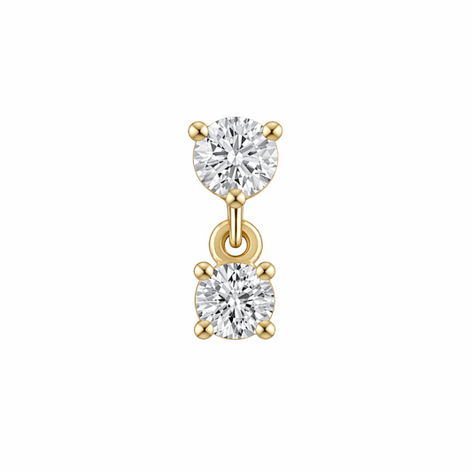 Mini Diamond Dangle Stud Earrings