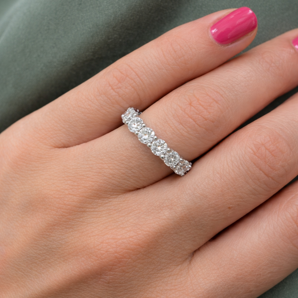 Round Diamond Eternity Band
