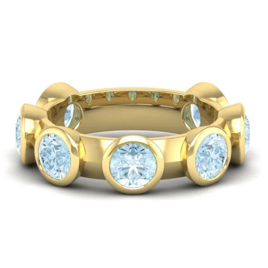 Aquamarine Bezel Ring