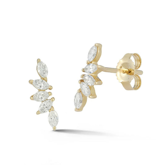 Marquise Diamond Stud Earrings
