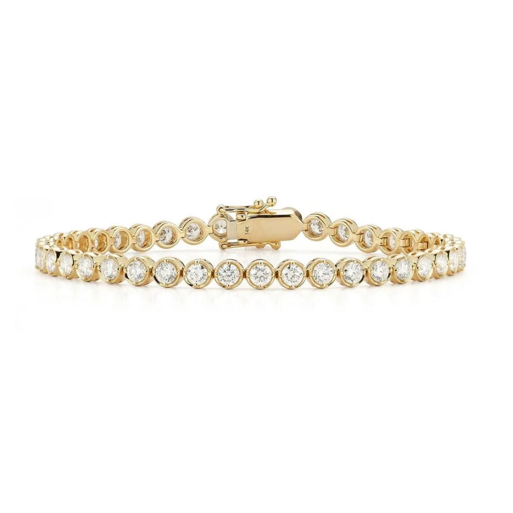Round Diamond Bezel Tennis Bracelet