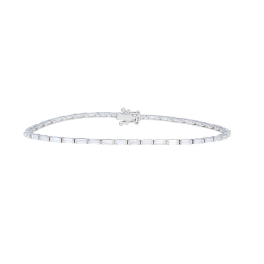 Straight Baguette Diamond Tennis Bracelet