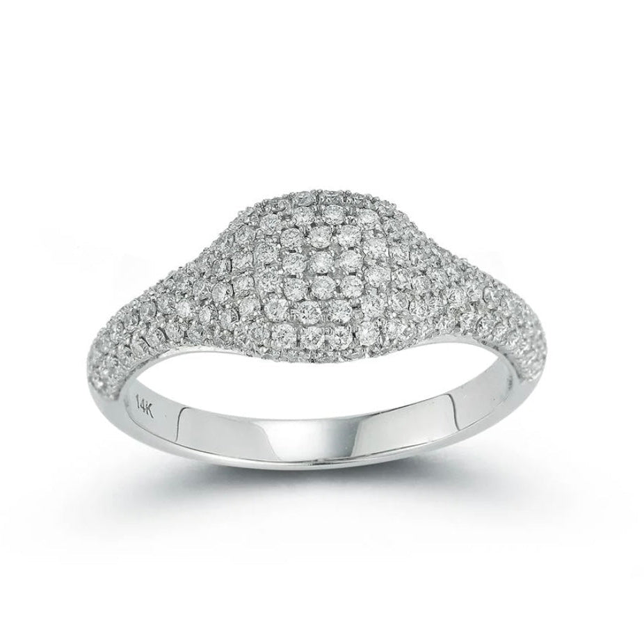 Pave Diamond Signet Ring