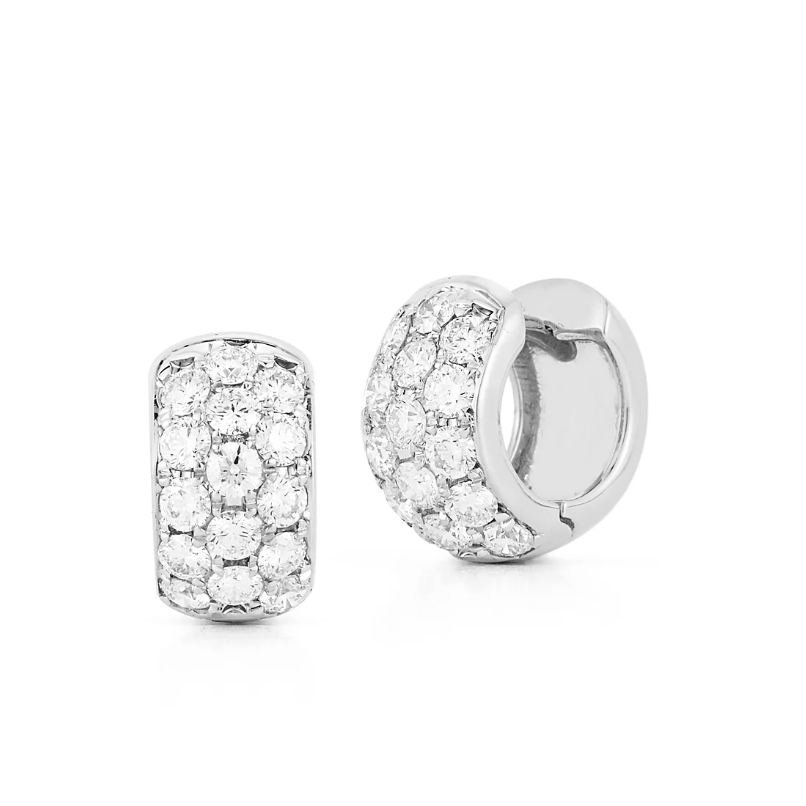 Pave Diamond Huggie Earrings