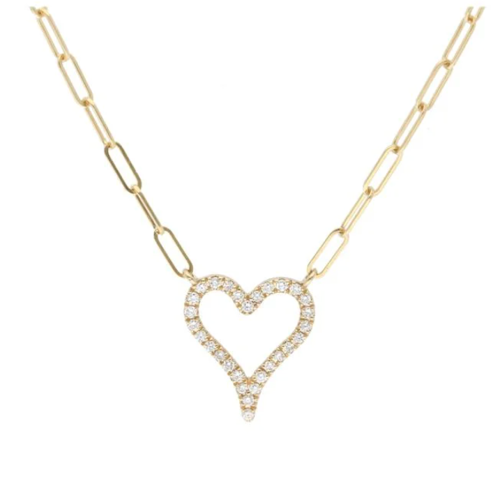 Open Heart Diamond Necklace