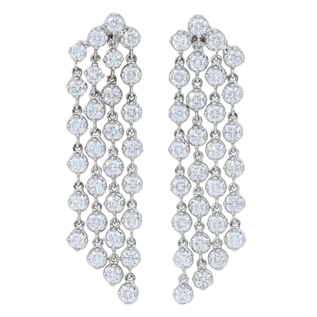 Diamond Rain Drop Earrings