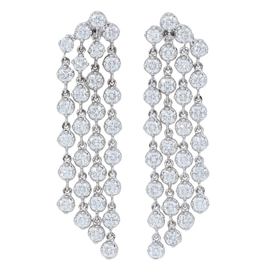 Diamond Rain Drop Earrings