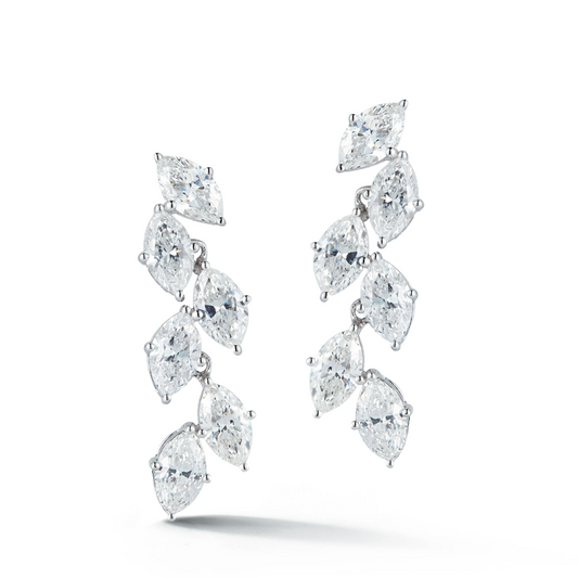 Marquise Diamond Drop Earrings