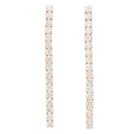 Diamond Drop Tennis Earrings