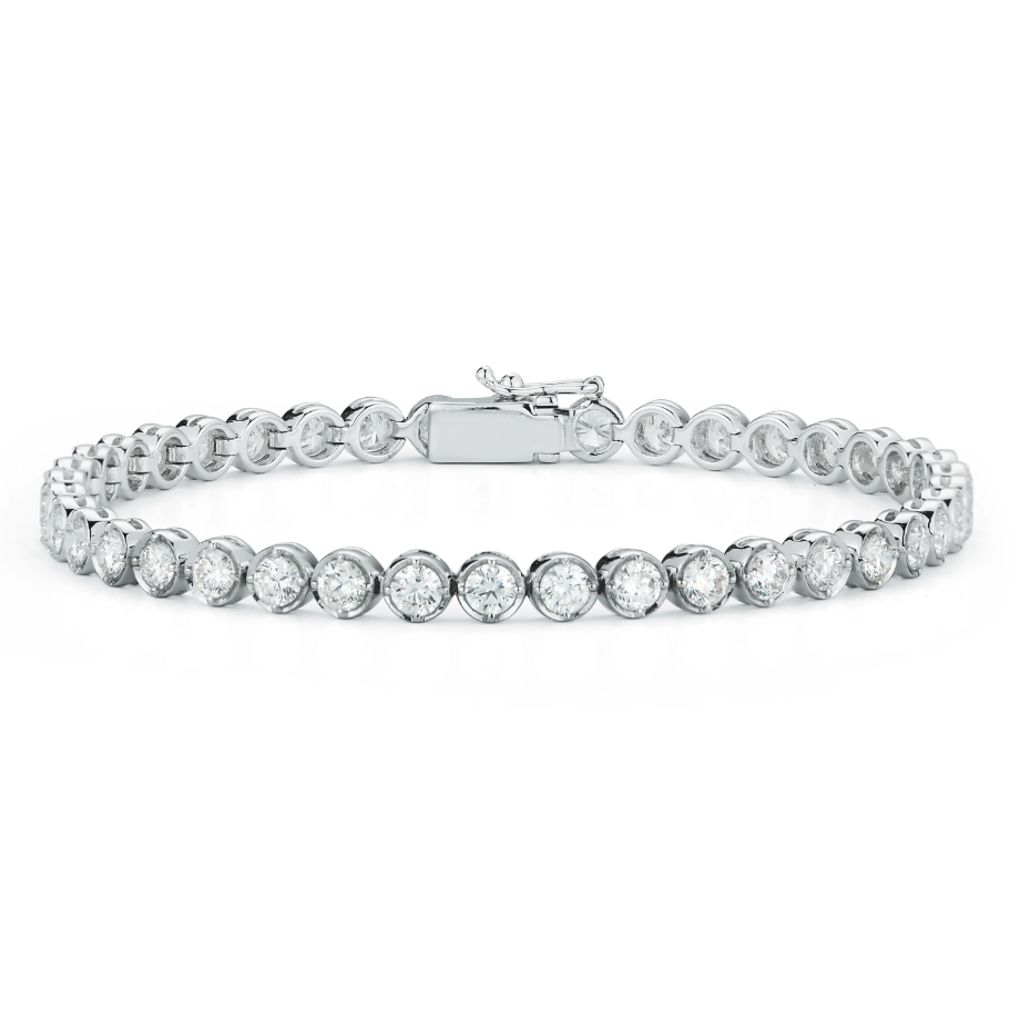 Round Diamond Bezel Tennis Bracelet