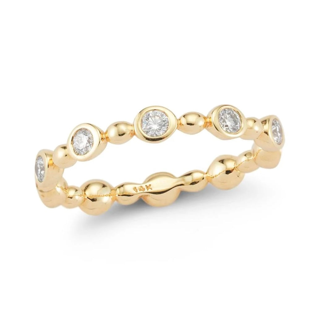 Diamond Bezel Bubble Ring