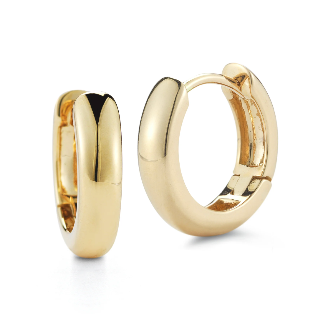 Solid Gold Huggie Earrings