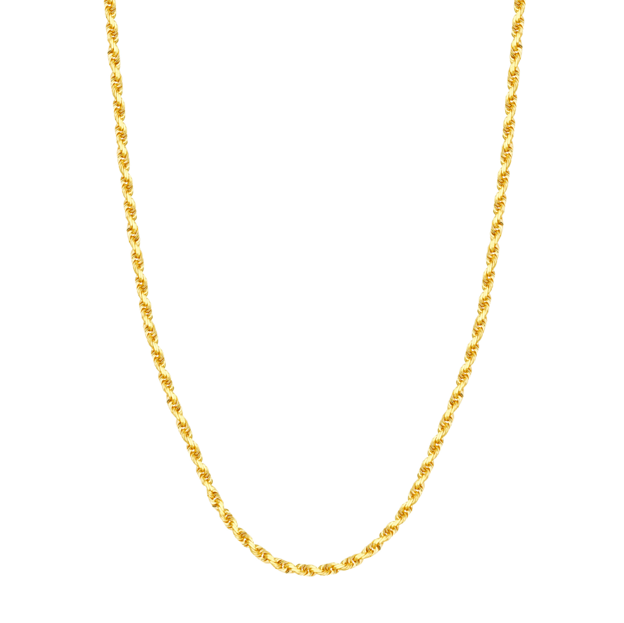 3.80mm Diamond Cut Rope Chain Necklace