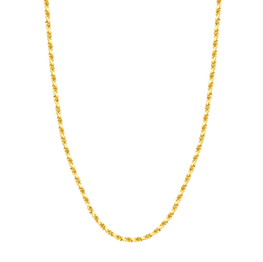 3.80mm Diamond Cut Rope Chain Necklace
