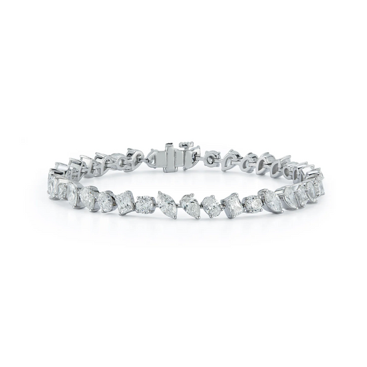Mixed Shape Diamond Tennis Bracelet