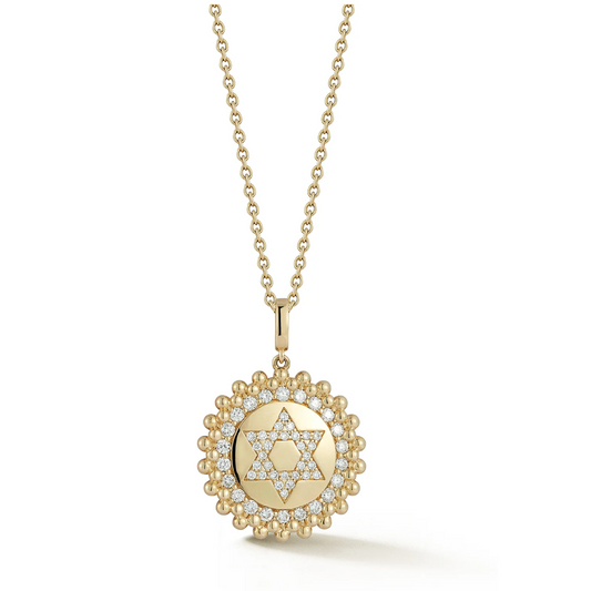 Diamond Star of David Necklace