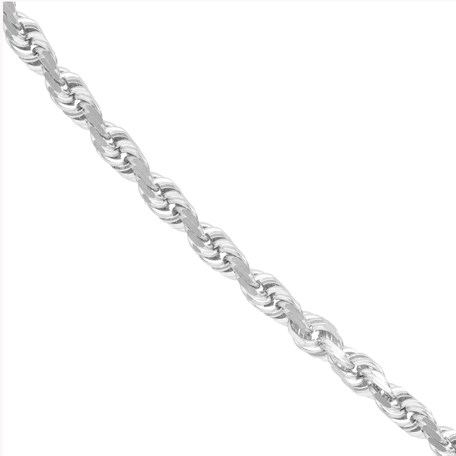 3.80mm Diamond Cut Rope Chain Necklace