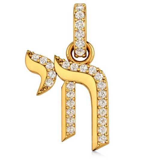 Mini Diamond Chai Pendant Necklace