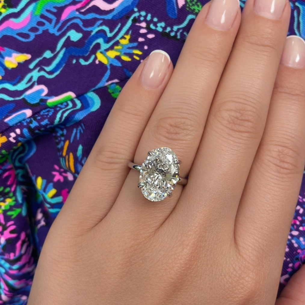 Oval Diamond Solitaire Engagement Ring