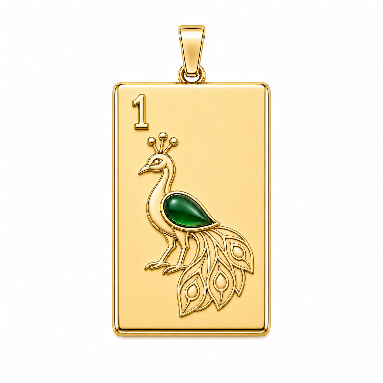 Birdie Bam Mahjong Tile Pendant