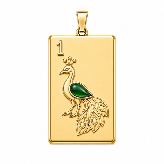 Birdie Bam Mahjong Tile Pendant